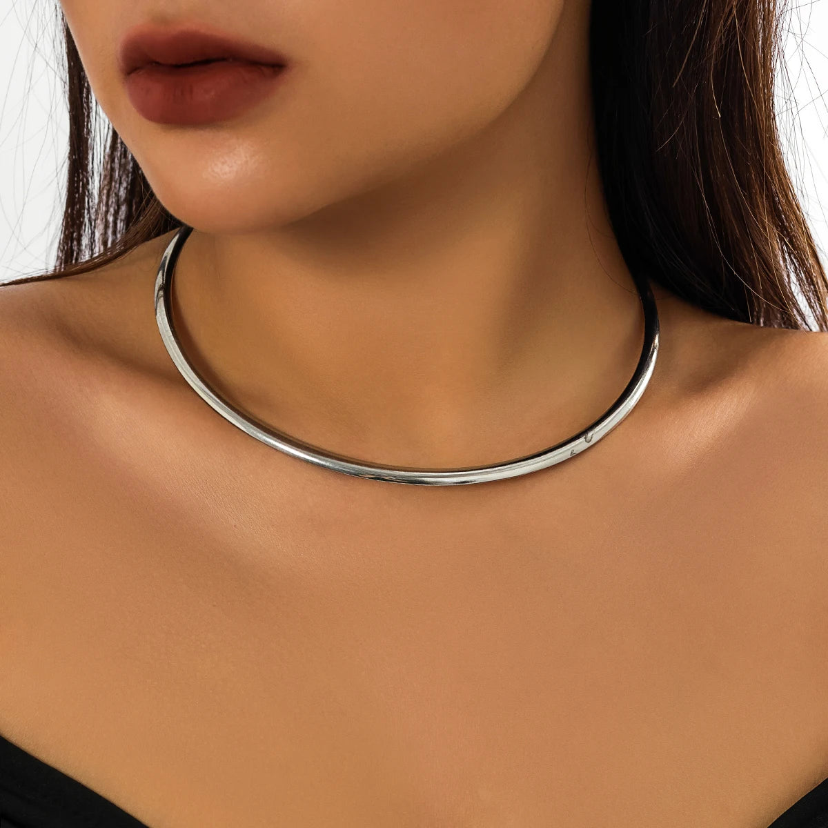 Chunky Circle Torque Necklac