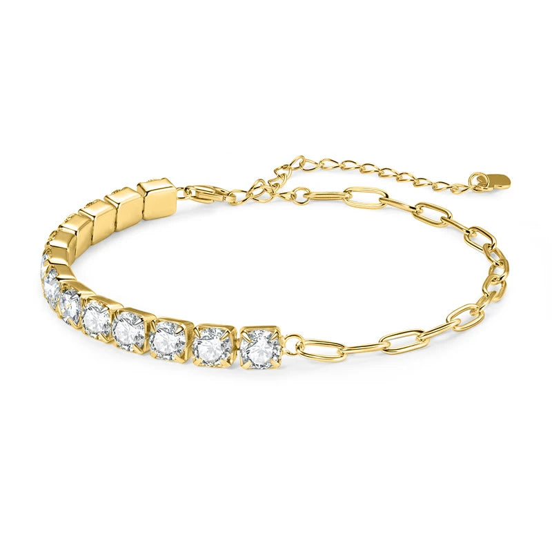 Serenity 3mm Rose Gold Moissanite Tennis Bracelet