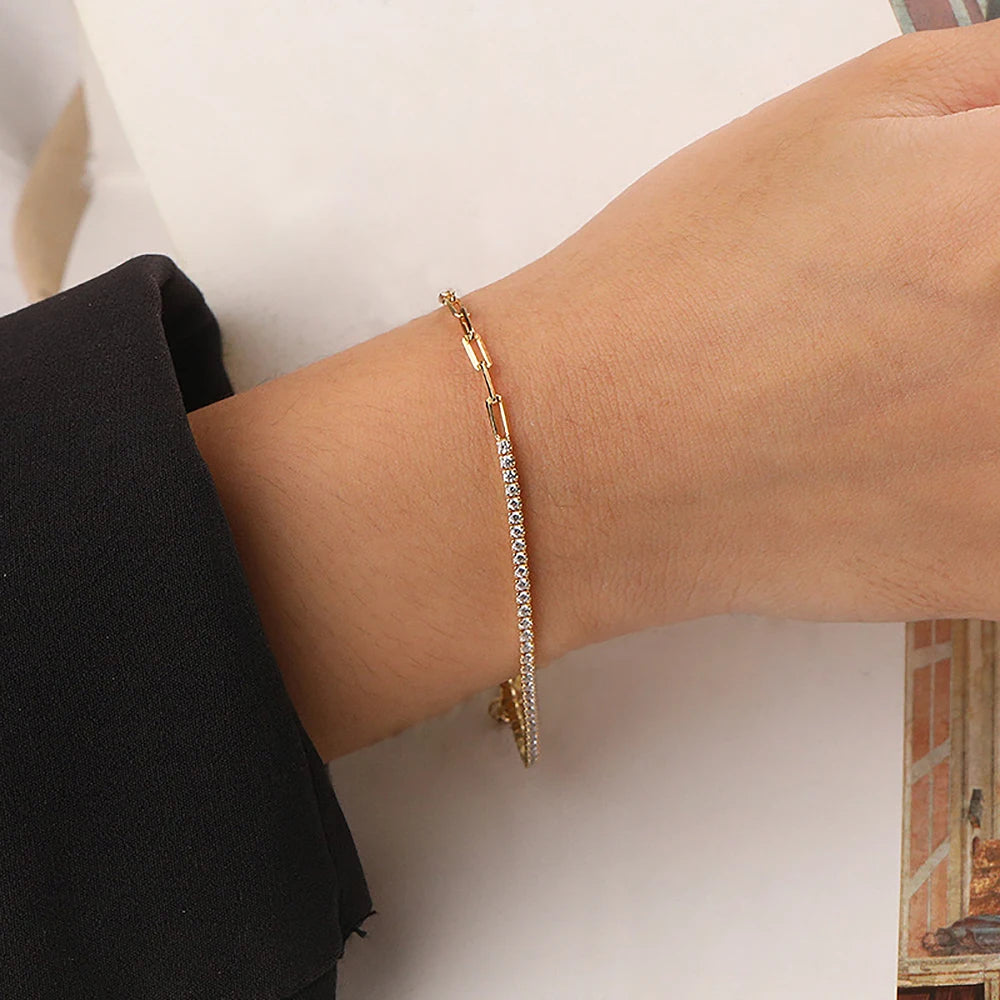 Serenity 3mm Rose Gold Moissanite Tennis Bracelet