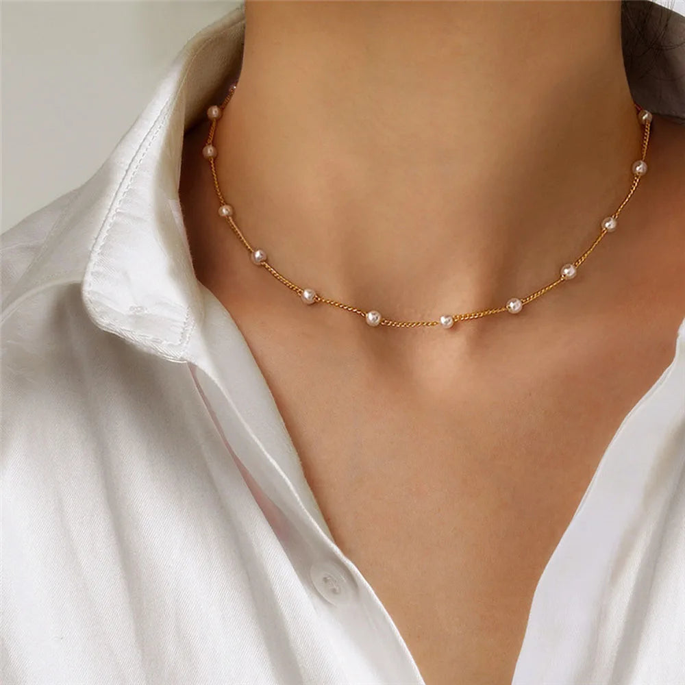 Elegant Metal Choker Necklace