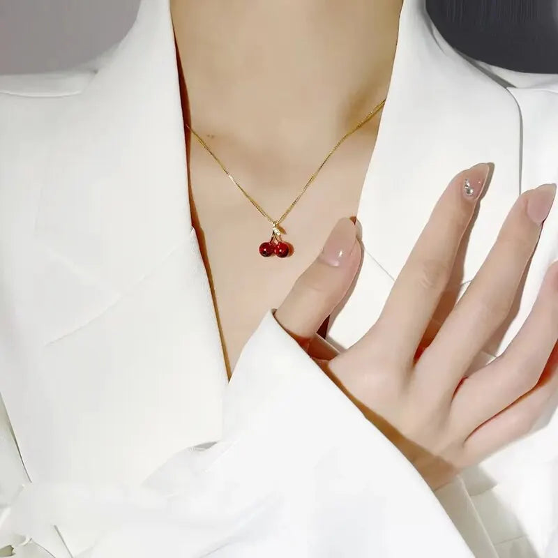 Cherry Pendant Necklace