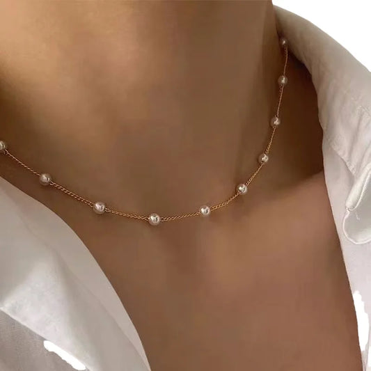 Elegant Metal Choker Necklace