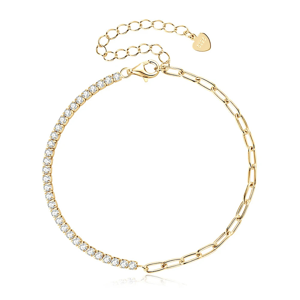 Serenity 3mm Rose Gold Moissanite Tennis Bracelet