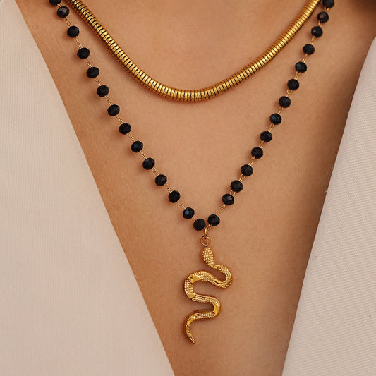 Carved Snake Pendant