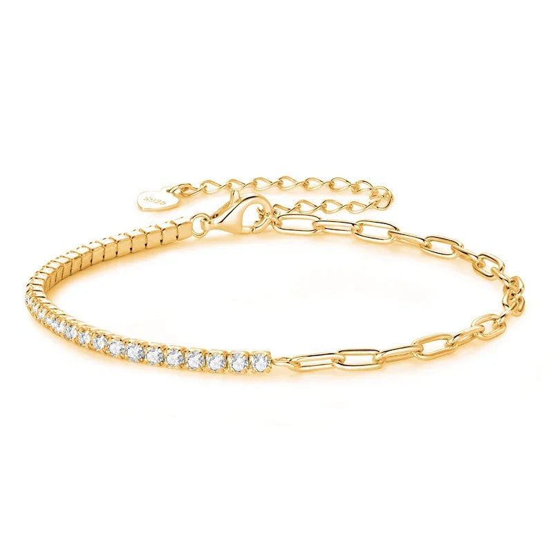 Serenity 3mm Rose Gold Moissanite Tennis Bracelet